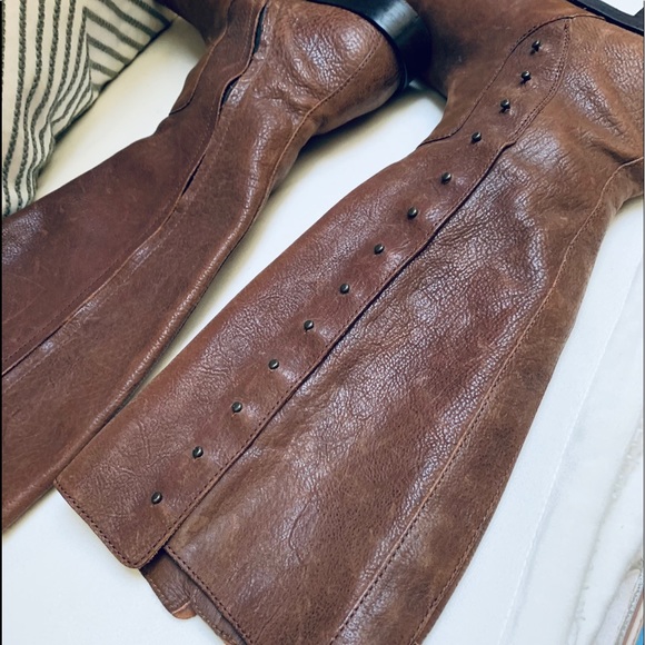 Cole Haan Brown Leather Riding Boots - Picture 9 of 16